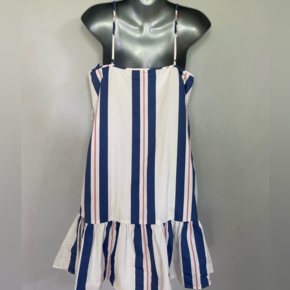 Banana Republic Striped Spaghetti Strap Dress Size 10 - Picture 3 of 16